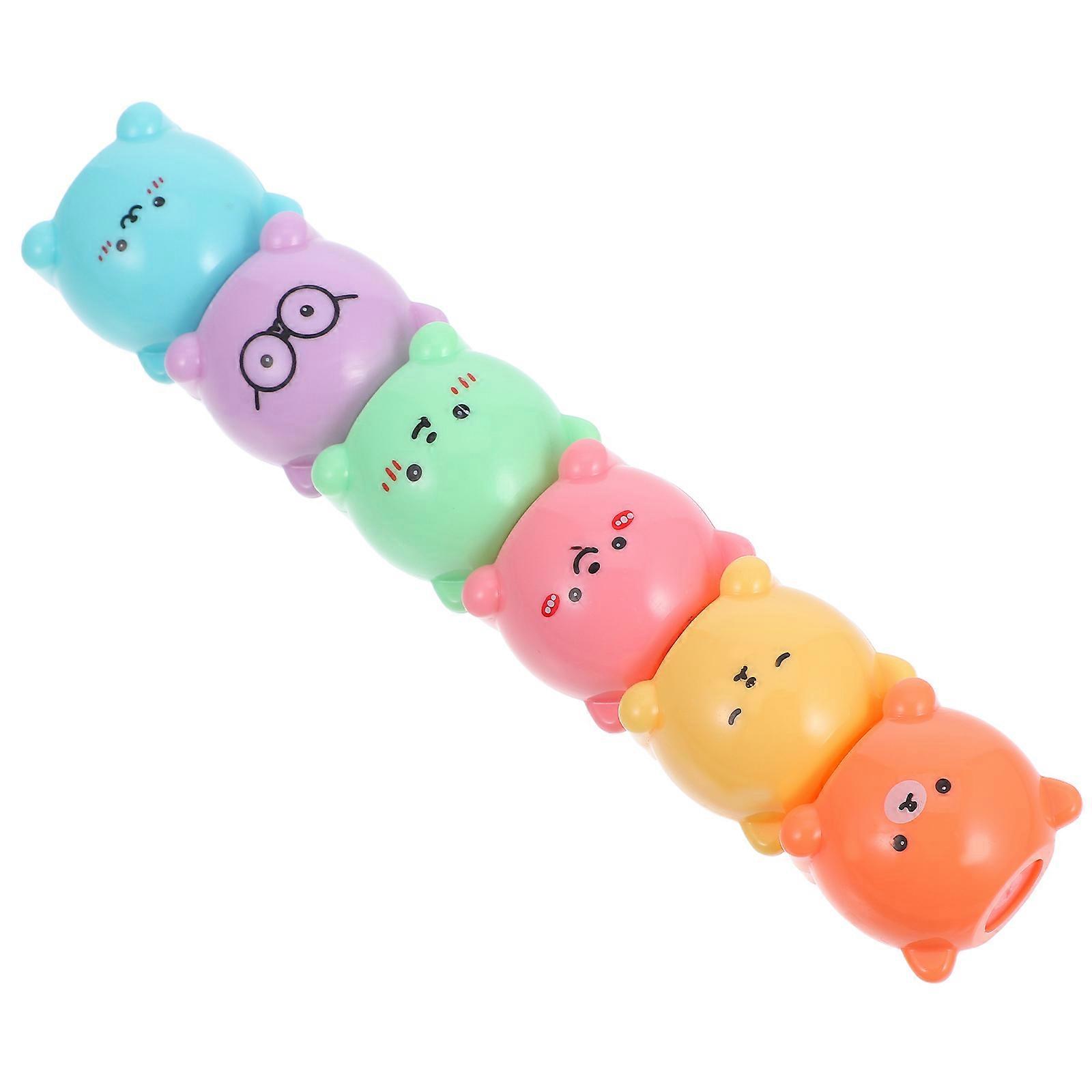 Cute Bear Highlighter Pen Smooth Writing Cartoon Marker for Students and Office Use Water Based Ink Quick Dry Crisp Lines Book Marker