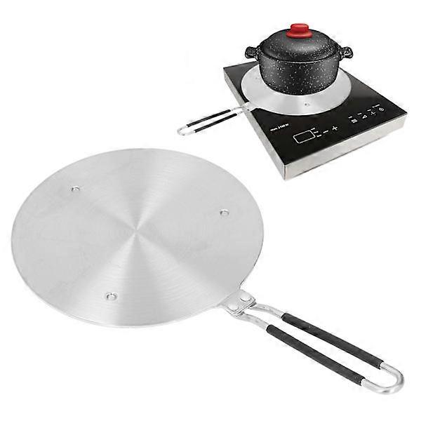 Stainless Steel Heat Diffuser Plate Quick Even Heat Induction Adapter Plate with Long Handle for Induction Cooker