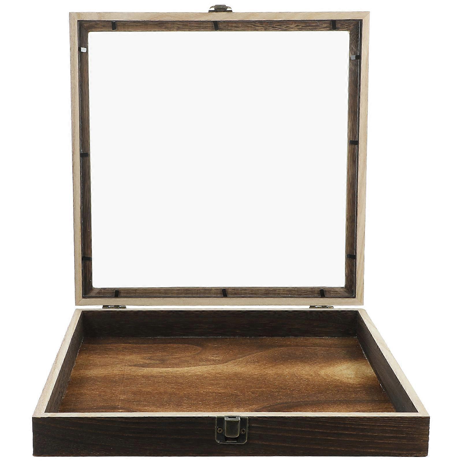 Wooden Display Box Insect Specimen Display Case Retro Style Multi-Functional Coin Storage Craft Storage 1Pcs