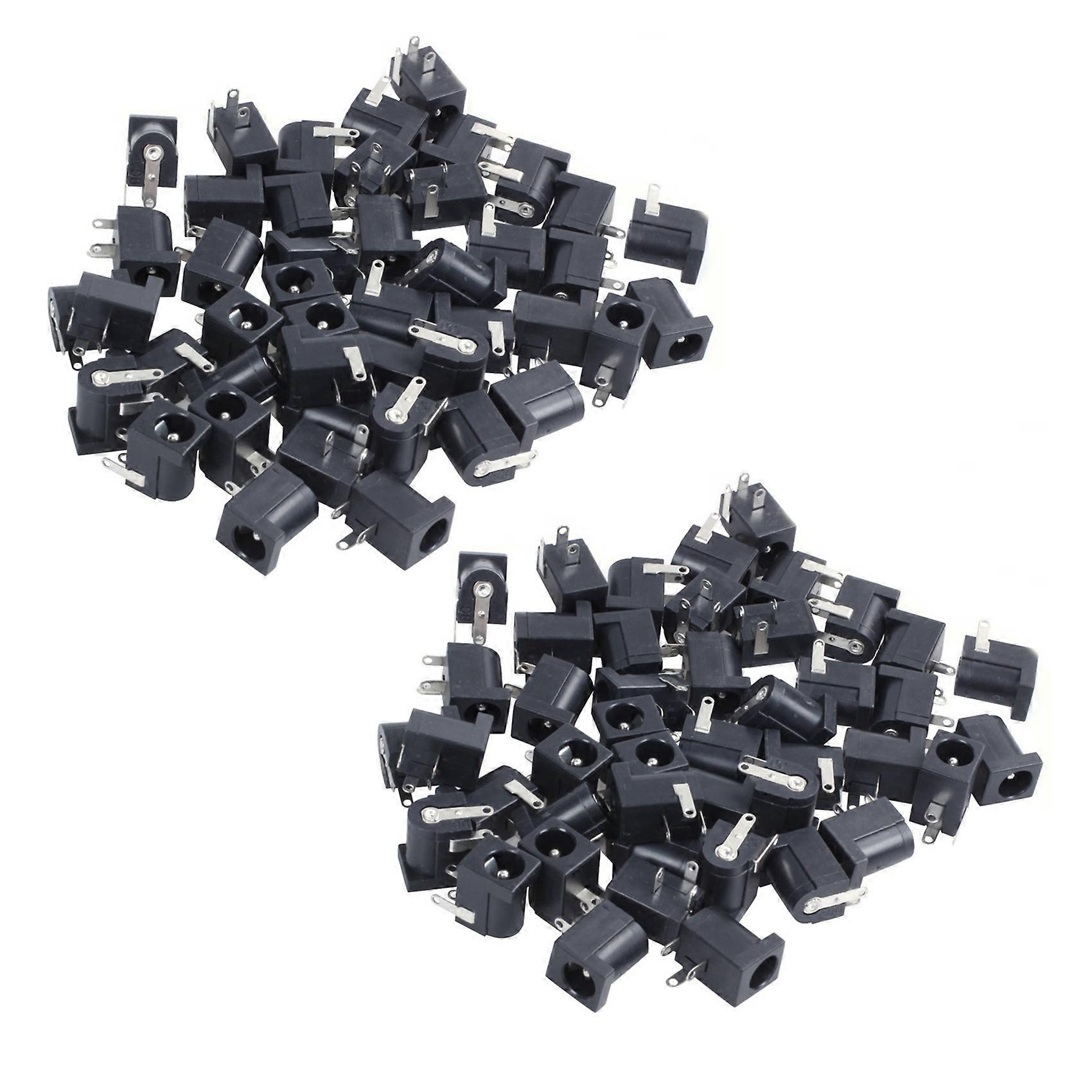 90 Pcs DC Power Jack Socket 2.1mm x 5.5mm -Type PCB Mount DC-005