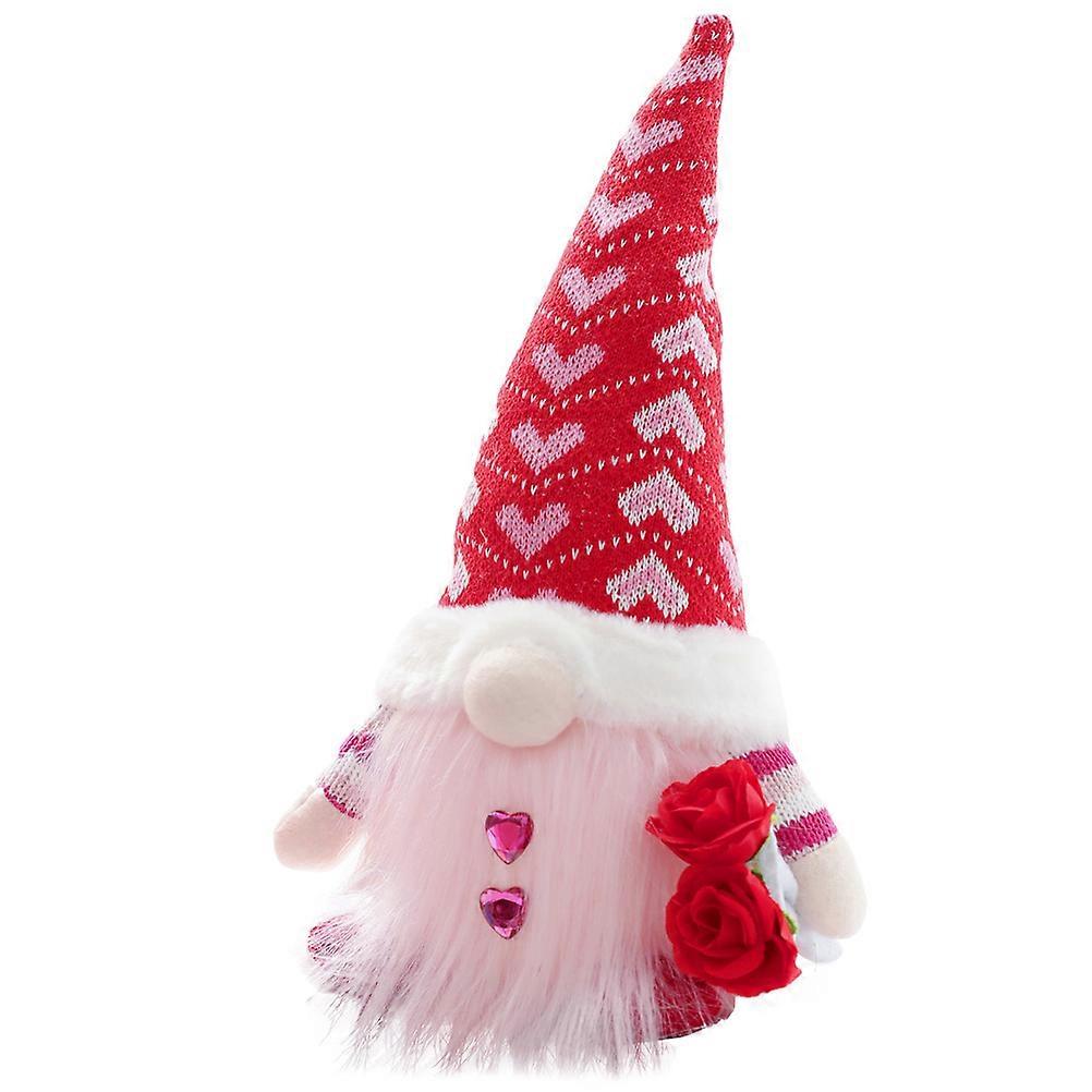 Adorable Multi Gnome Decor for Home Valentine's Day Felt and Plush Festival Supply 6.5 Inches