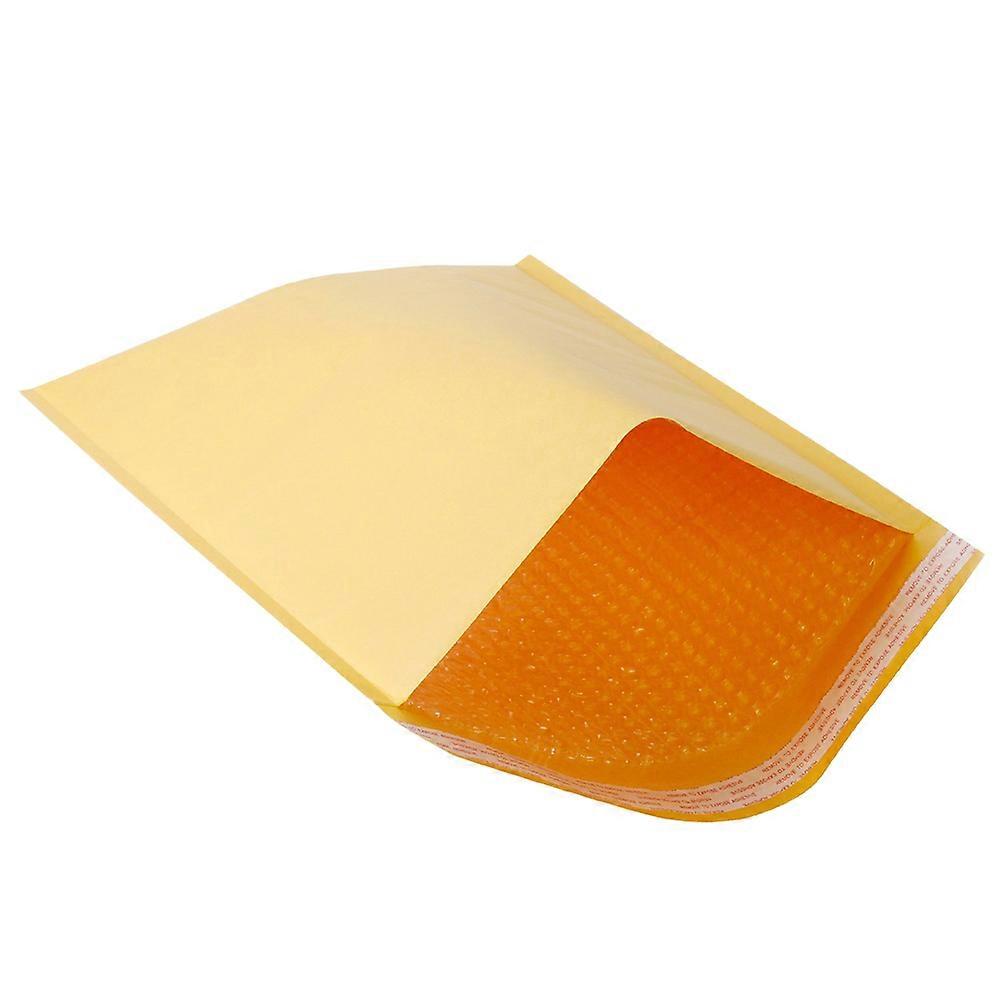 Yellow Kraft Paper Bubble Padded Envelopes Self Sealing for Mailing Letters Lightweight 100pcs