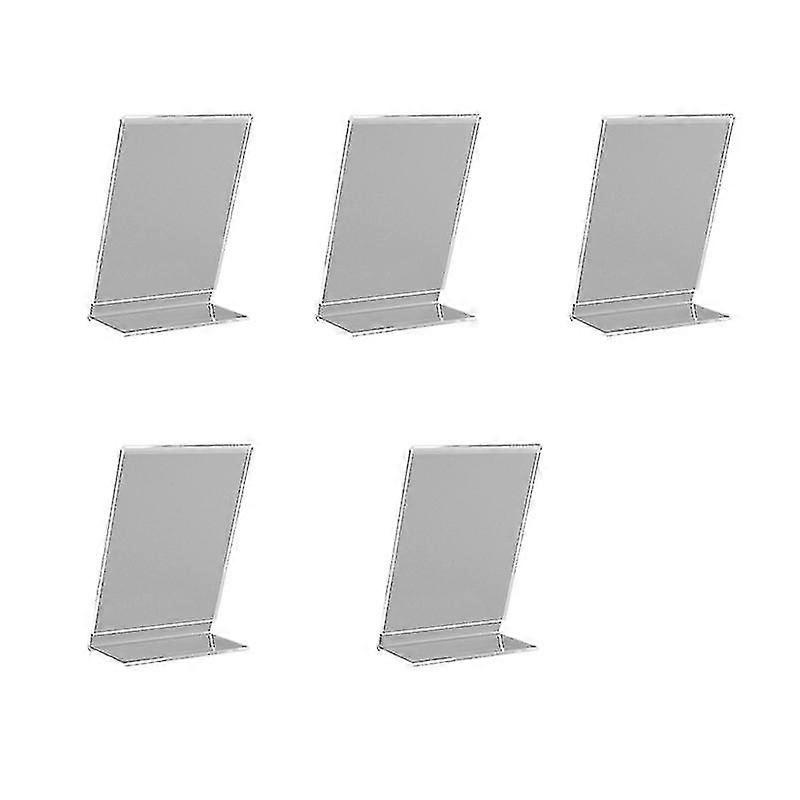 2025 5pcs Office Acrylic Display Leaflet Stands Counter Plastic Message Board Menu College Holder For Bu