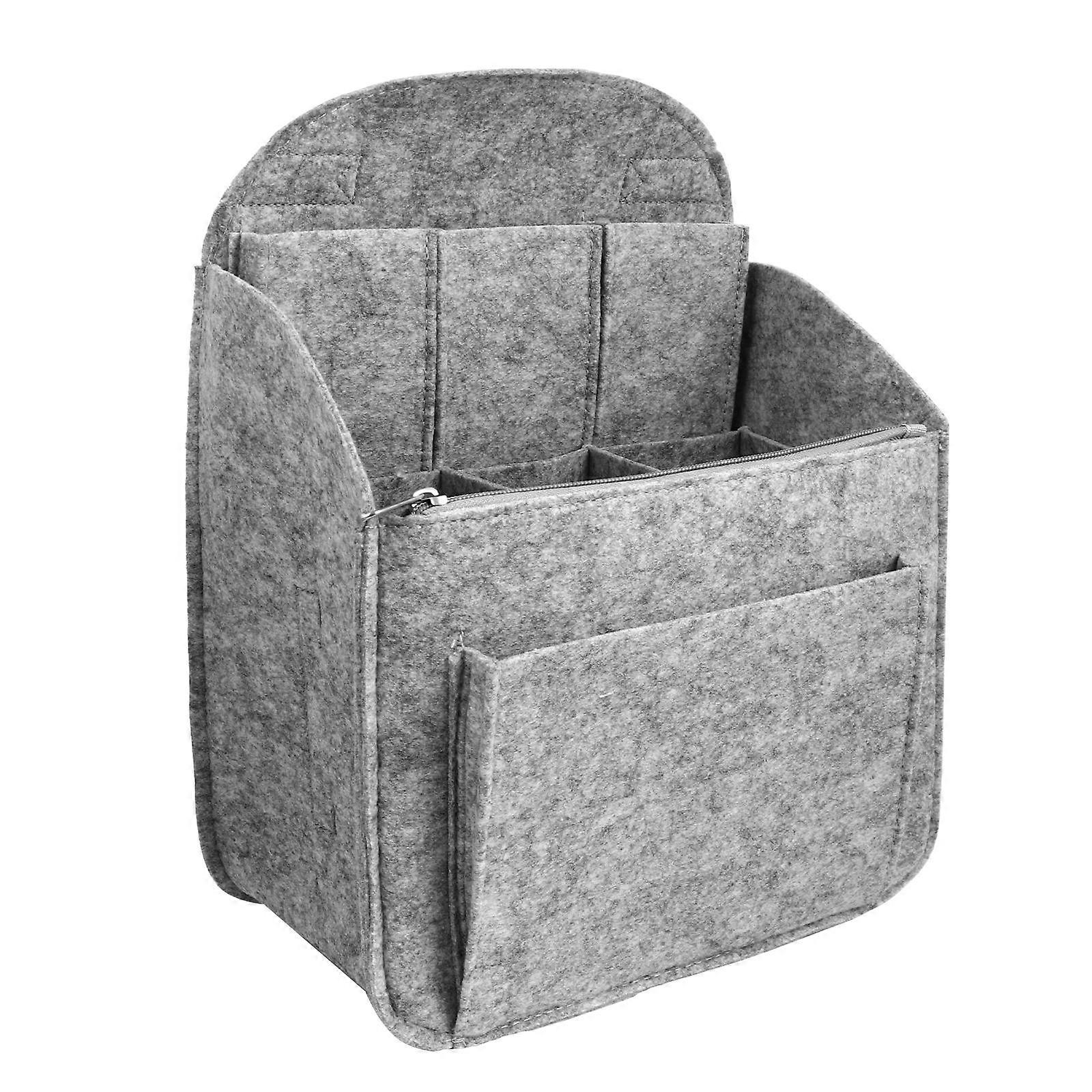 Cosmetics Bag Rectangular Storage Bag Light Grey L For Home Organization Large Capacity Security Compartment 1Pack