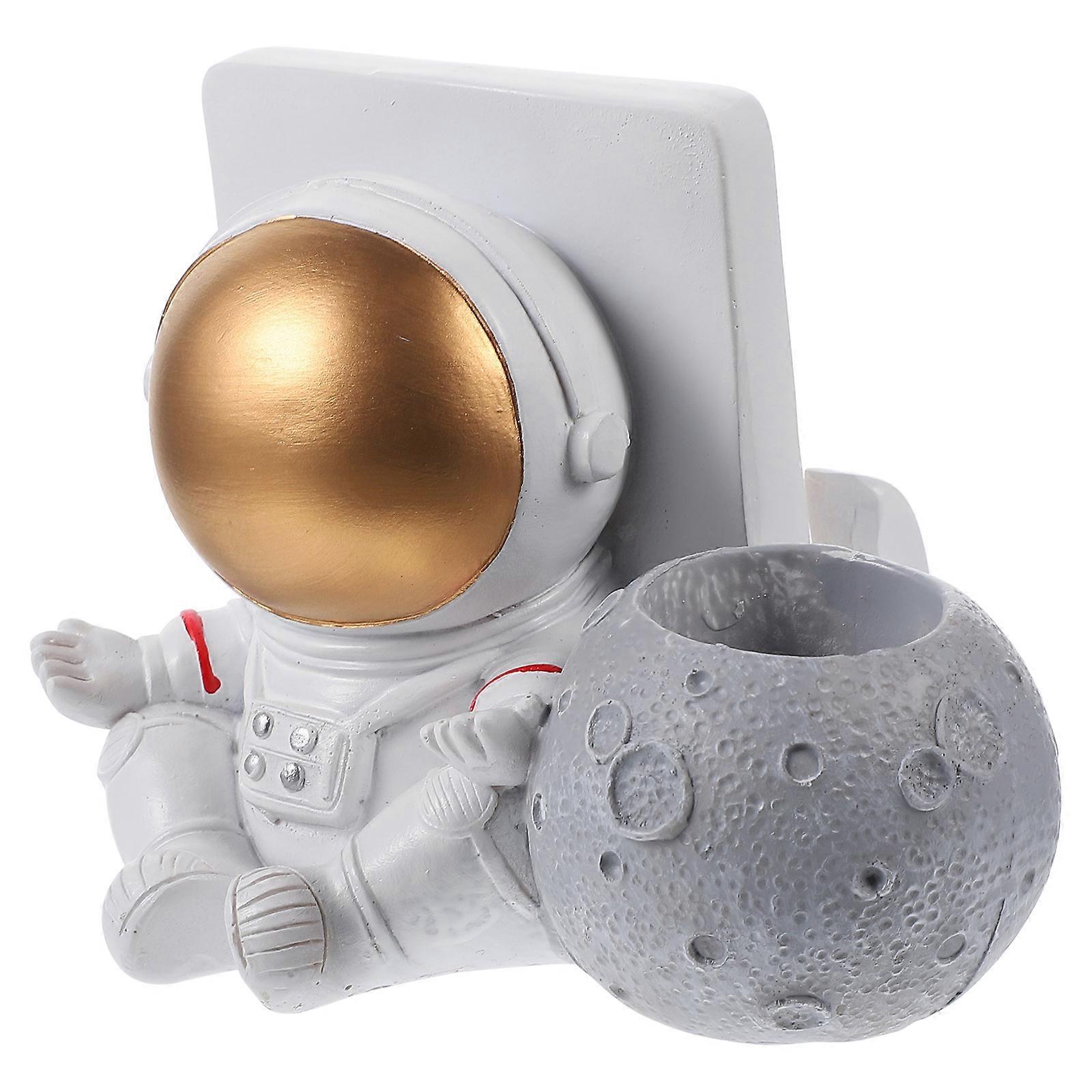 Unique Astronaut Shape Pen Storage Container For Desk Decoration 11X9X8.5Cm With 1Pcs Quantity