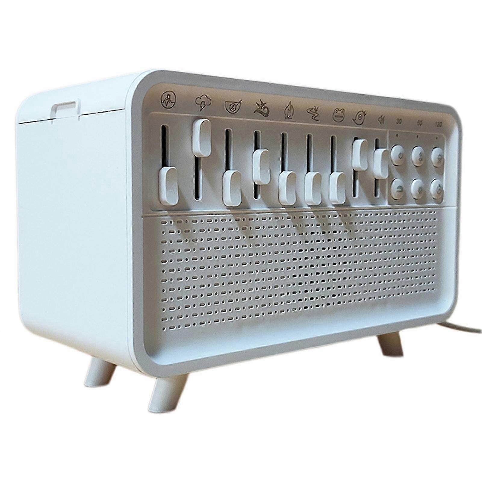 Umidificatore con rumore bianco e luce notturna, cassa armonica Bulora, diffusore di fiamma eco, cassa armonica Velmina con 8 rumori ambientali