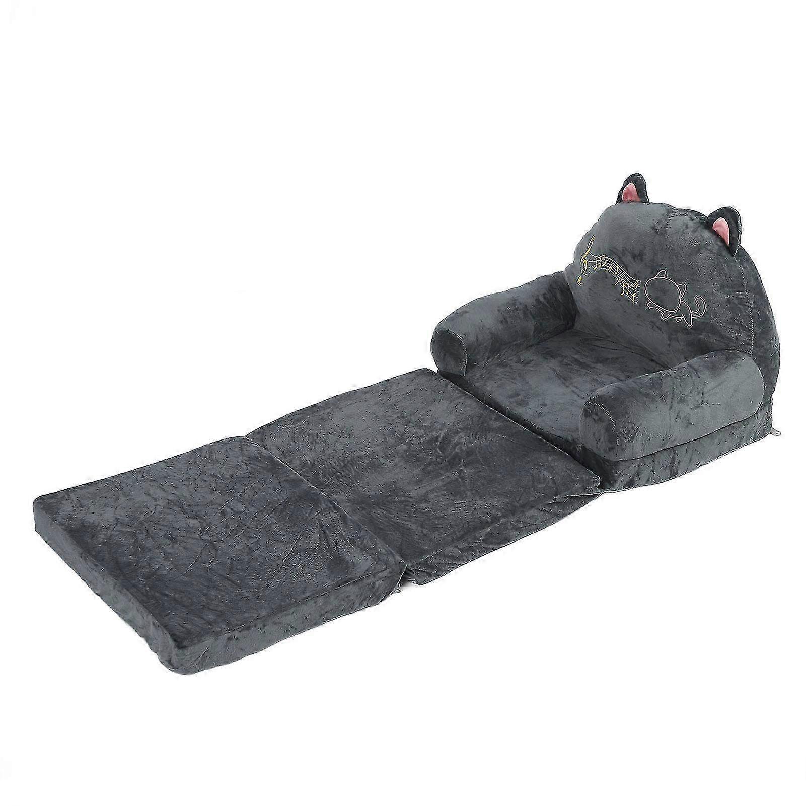 コンバーチブル 幼児用チェア ソファ & ラウンジャー - 折りたたみ式ソファベッド アームレスト付き、子供とお泊り会のための 3 つ折りデザイン