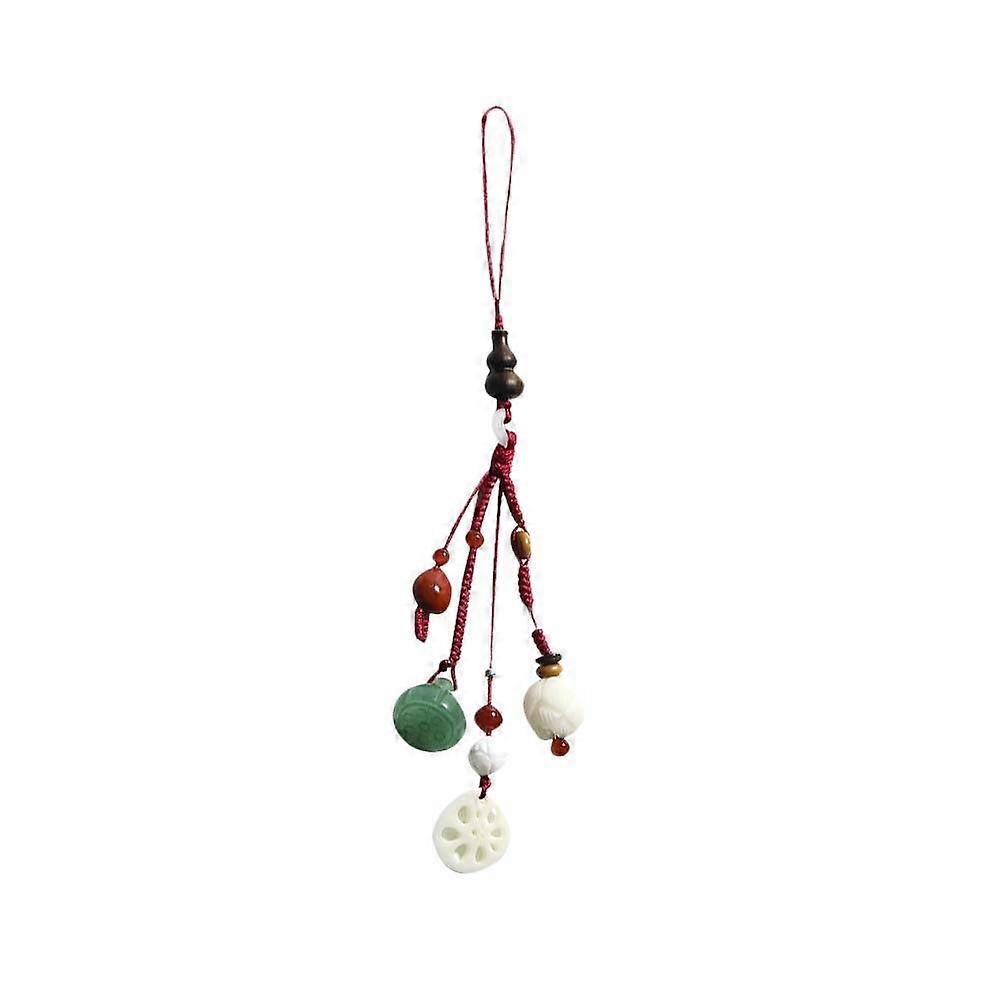 Chinese Style Bodhi Lotus Pendant Decor Durable for Backpack Keychain Bracelet Lightweight 1 Piece