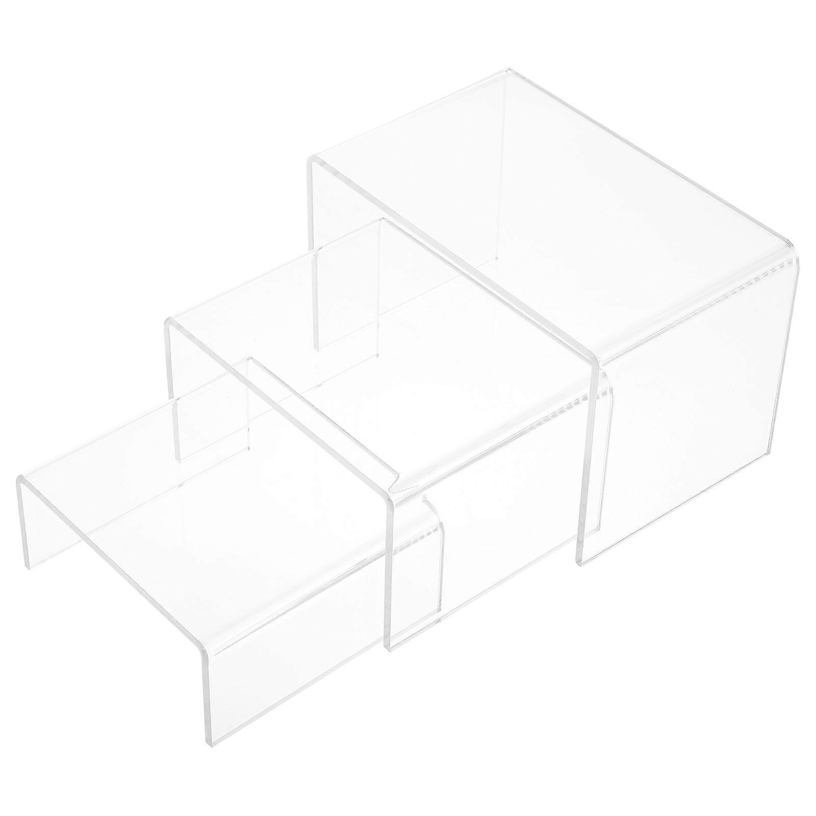 Versatile Rack 3Pcs U Shape Transparent Display Racks Perfect For Household Office Use 13X8X8CM
