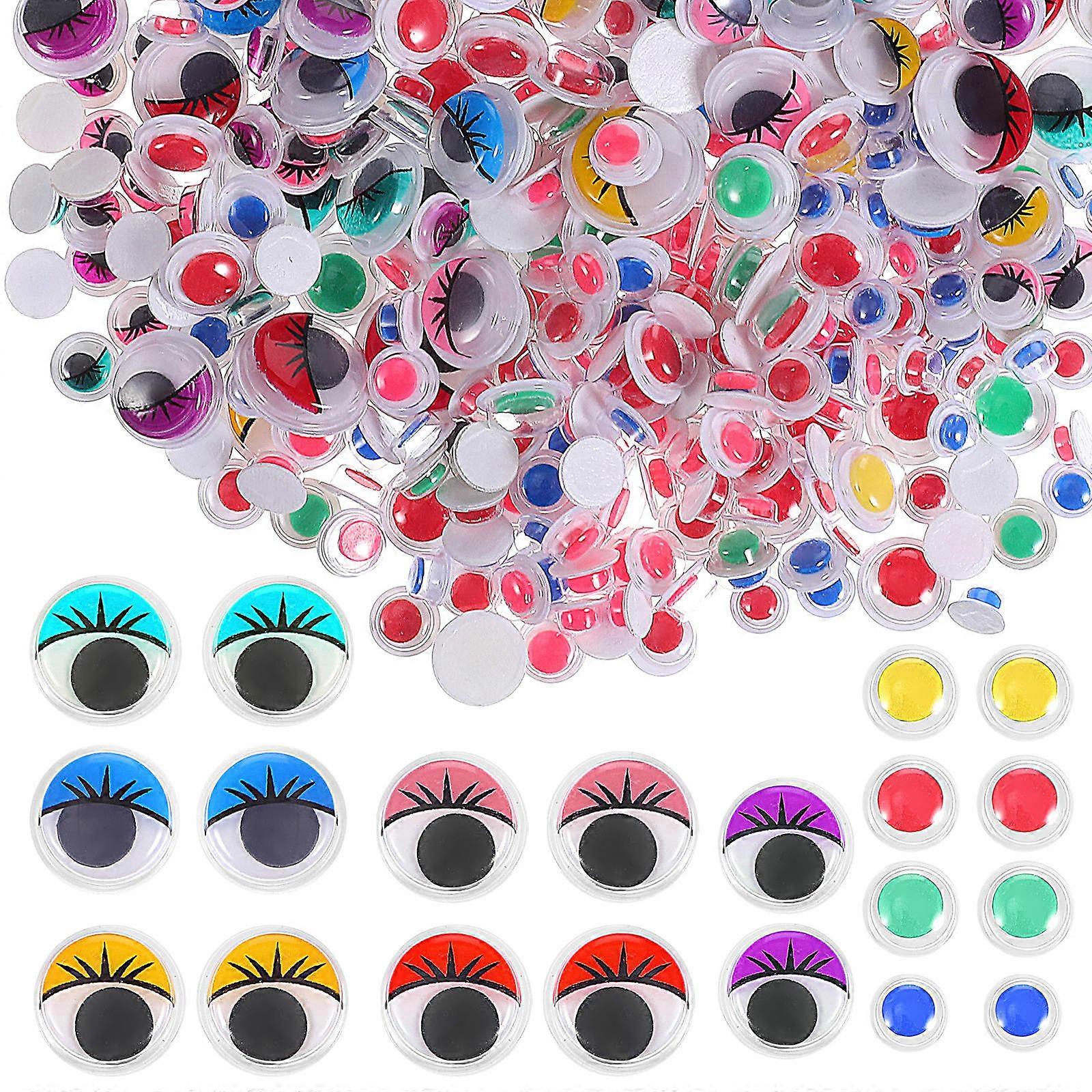 600pcs Self Adhesive Wobbly Eyes for DIY Crafts, Dolls, Puppets, Scrapbooking