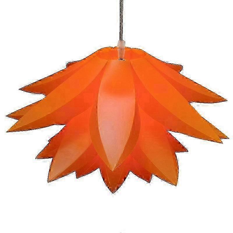 Lotus Shade Pendant Lamp Shade for Mounting Ceiling Lamp E27 Socket Kit with Ceiling Bracket 50cmX30cm (Orange)