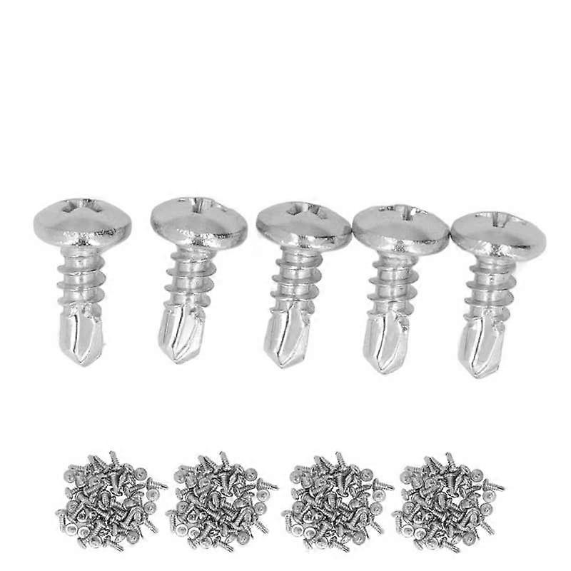 200Pcs Self Drilling Screws 304 Stainless Steel Round Drill Head Screw Replacement M4.8x13