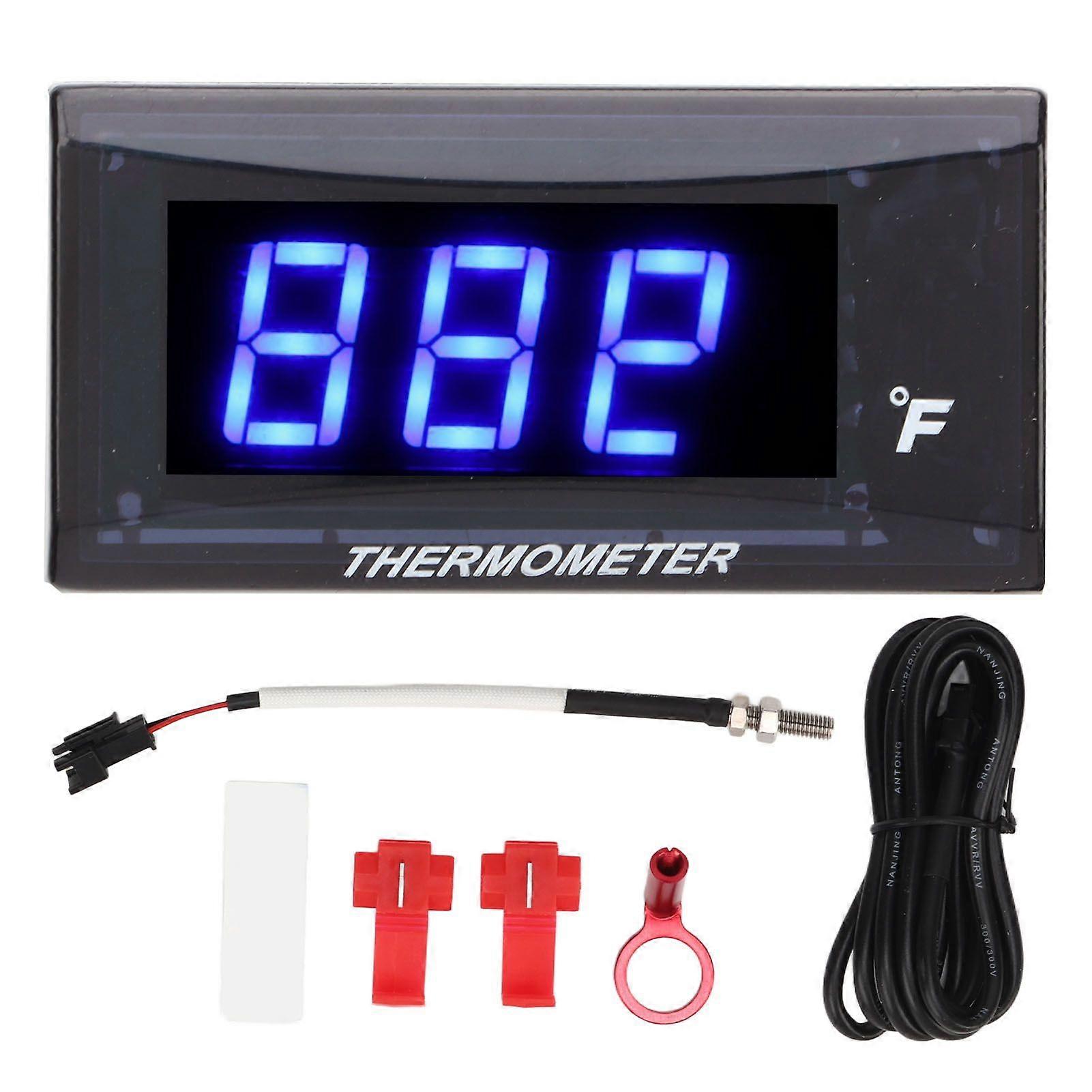 Digital Display Motorcycle Thermometer DC12V with M10 Sensor