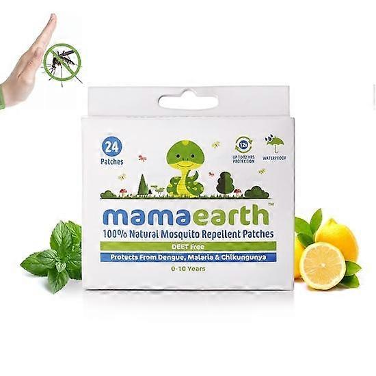Mamaearth Natural Mosquito Repellent Patches For Babies - 24 pcs | Infused with Citronella, Eucalyptus and Peppermint Oil | Protects from Dengue