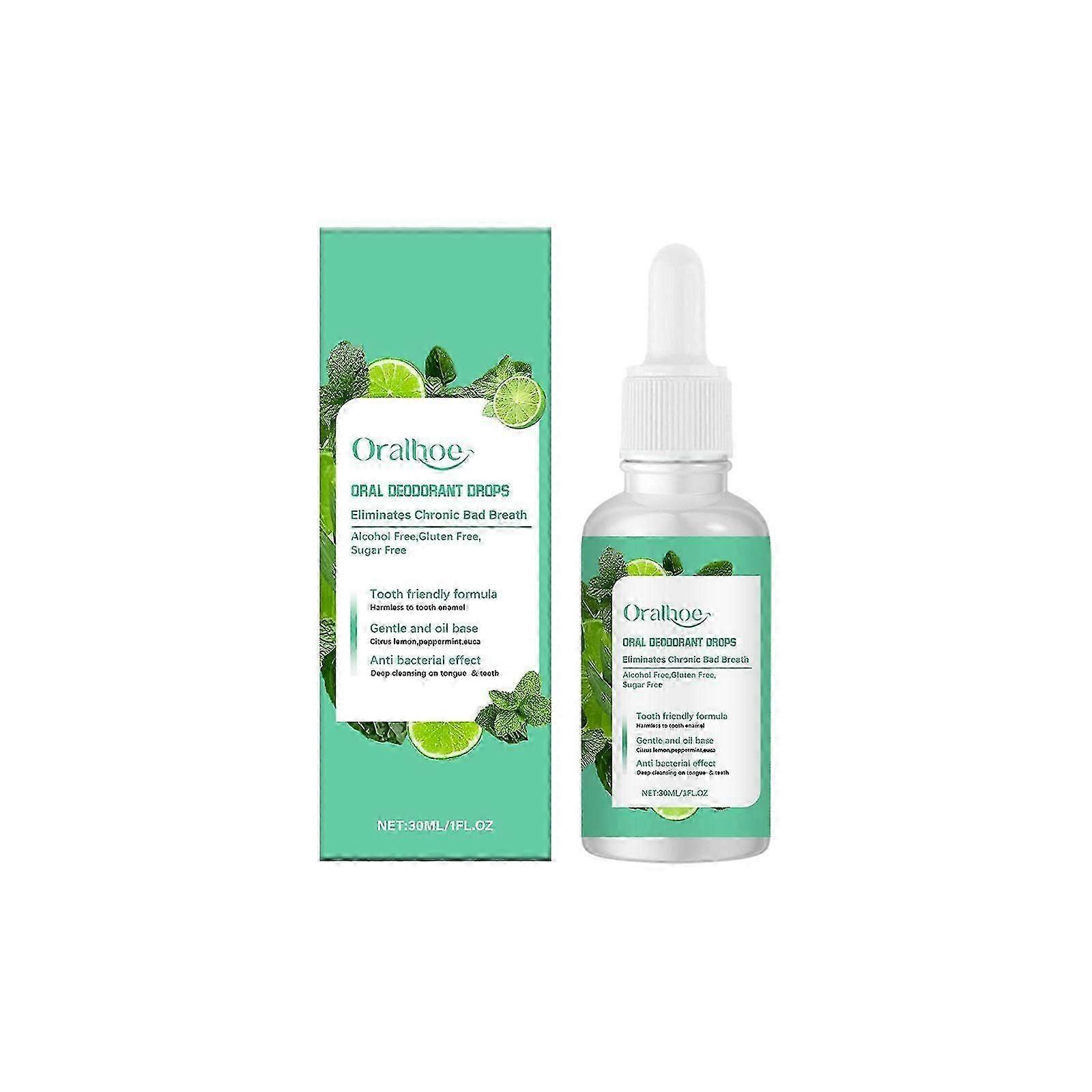 Bad Breath Treatment Dry and Bad Mouth Smell Removing Drops Easy to Carry and Handy Fresh Breath Oil serum,Mint Flavor