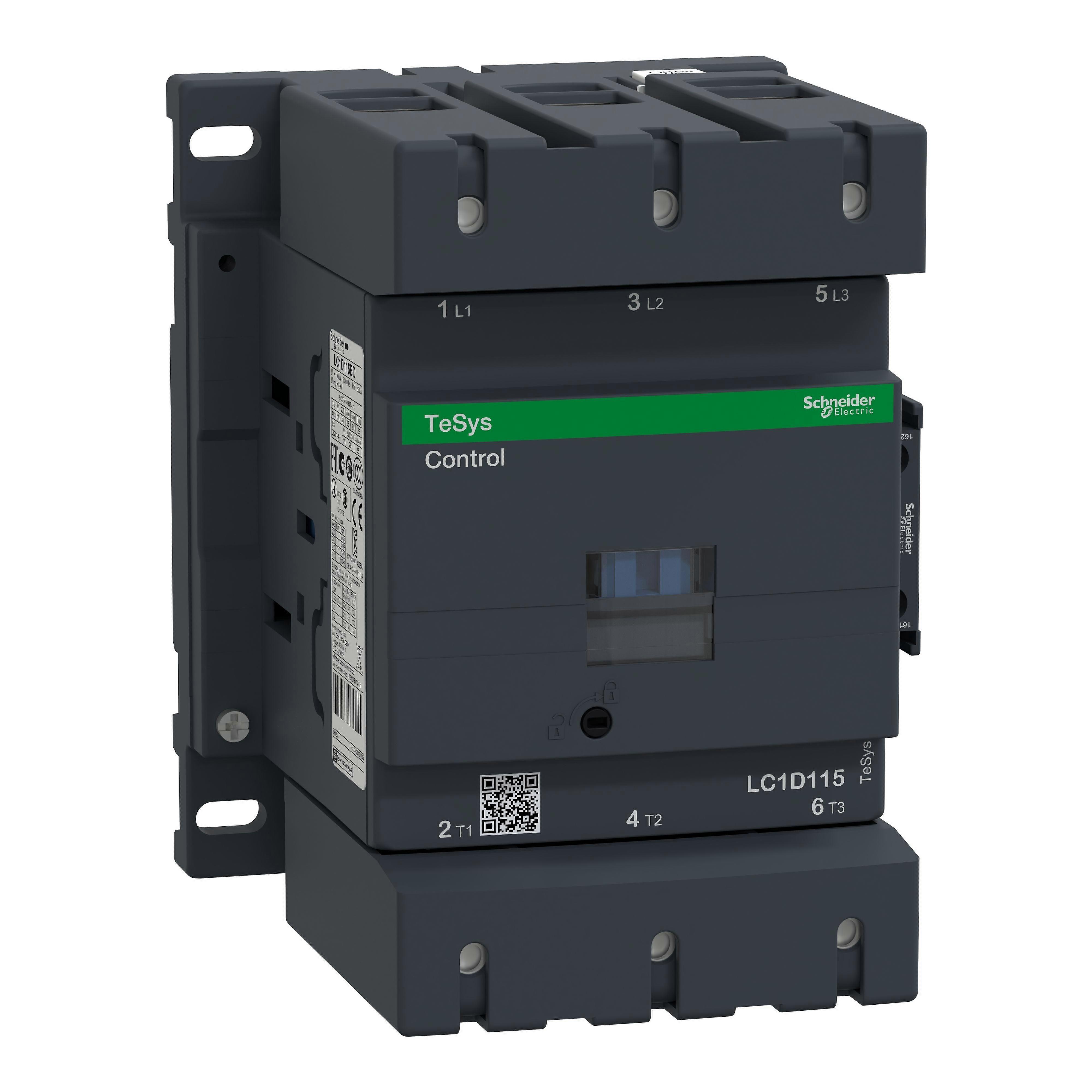 Schneider Contactor 3-pole 115a 48v Dc Tesys D Lc1d115ed