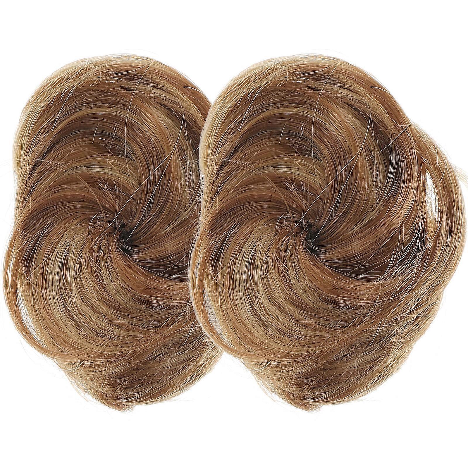 2pcs High Temperature Silk Hair Bun Extensions Claw Clip Chignon for Volume Style – Ideal for Weddings, Parties, Daily Wear, and Special Occasions