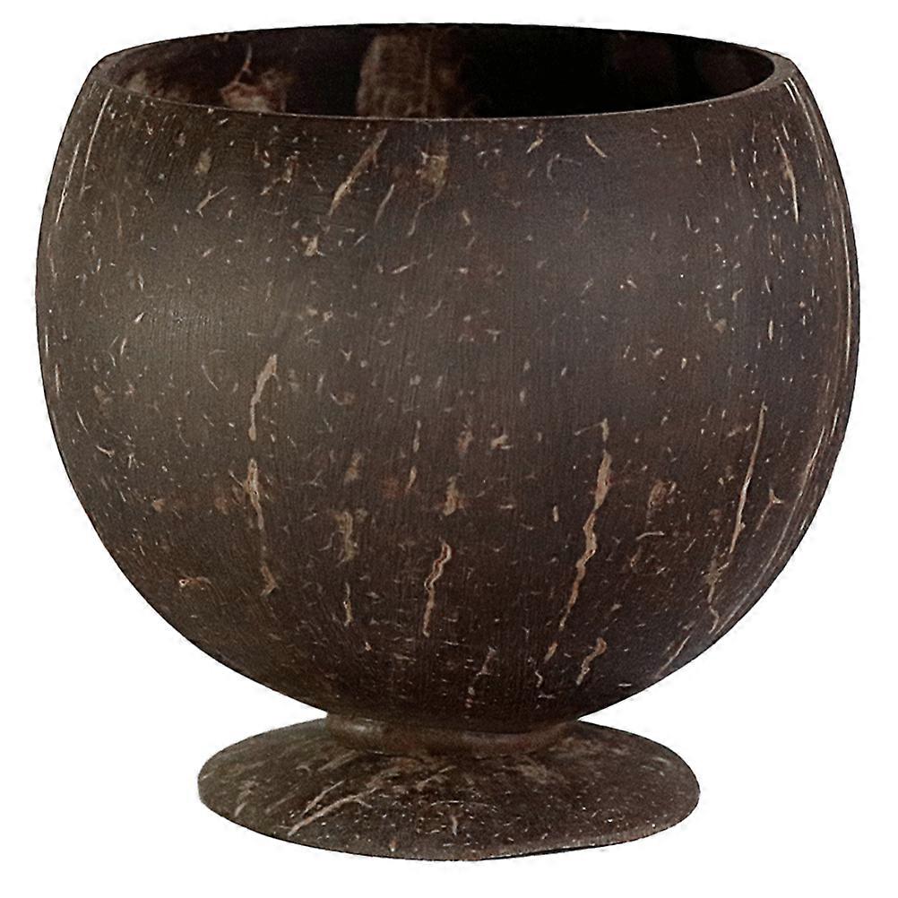 Coconuts Shell Salad Bowl for Storage with Spoon Natural Look Decorative Design 7 Inch