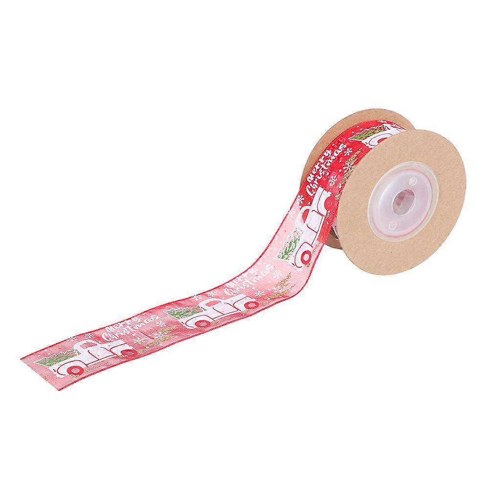 Festive Ribbon 1 Roll Red Decorative Christmas Wrapping Ribbon For General Users Crafting