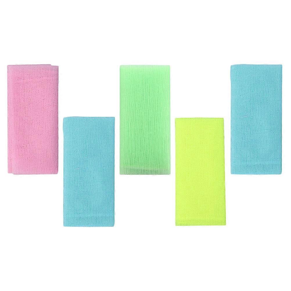 Soft Body Scrub Towels For Bathing In Assorted Color 90x3cm Exfoliating 5Pack