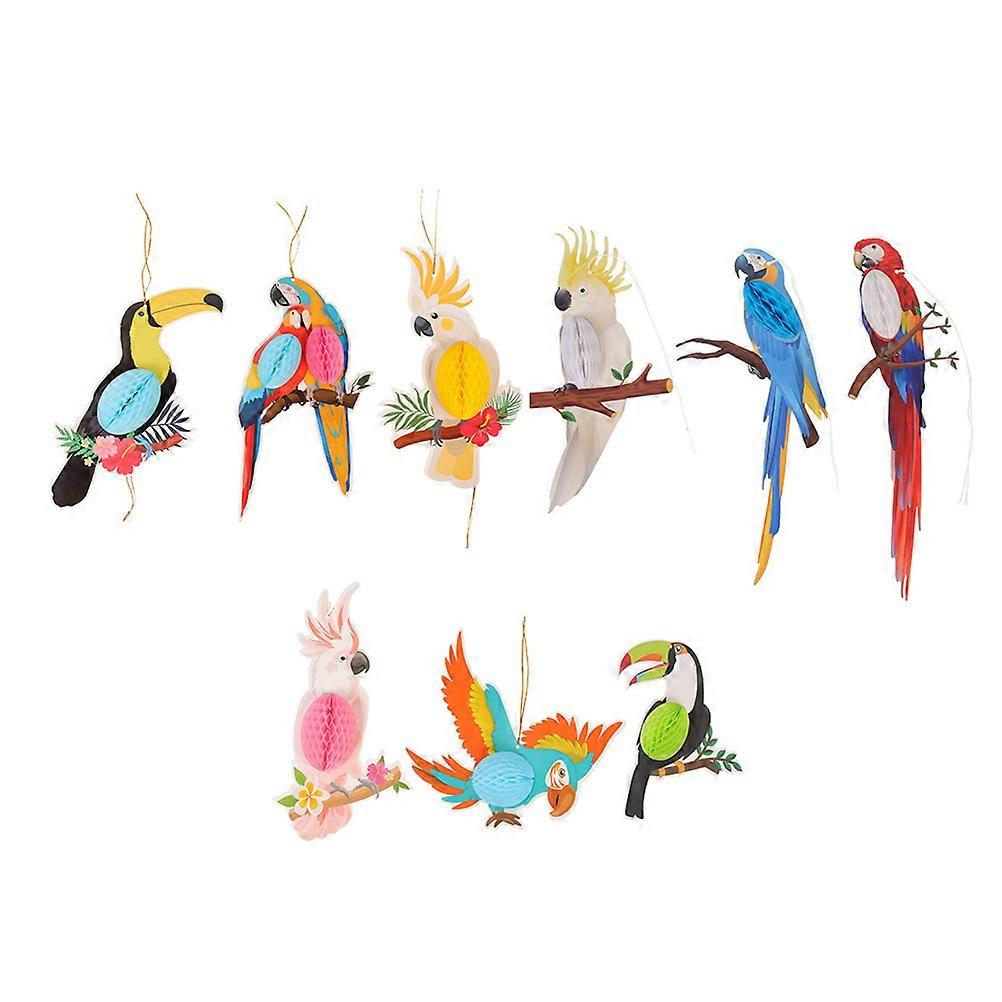 Assorted Color Parrot Honeycomb Paper Layout Props Ideal For Summer Luaus Stylish Kindergarten Decoration Functionality