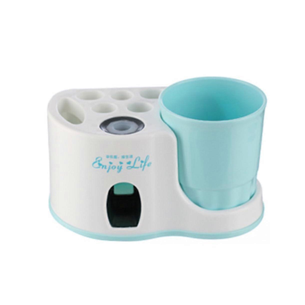 1 Piece WallMounted Toothpaste Dispenser with Squeezer White Sky Blue