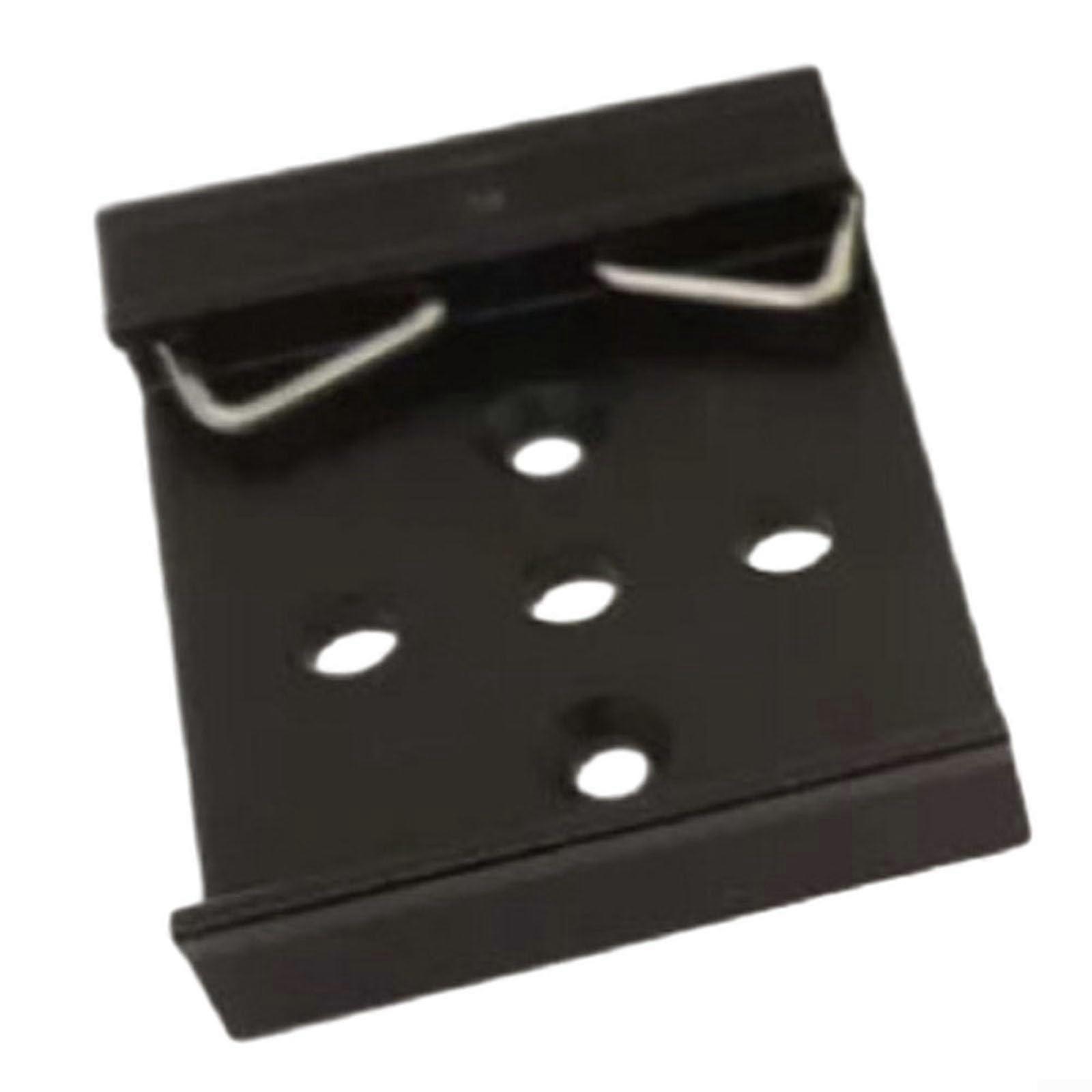 Aluminium DIN 35 mm Guide Rail Buckle for C45 Clips, Black PCB Mounting Solution, Strong and Secure