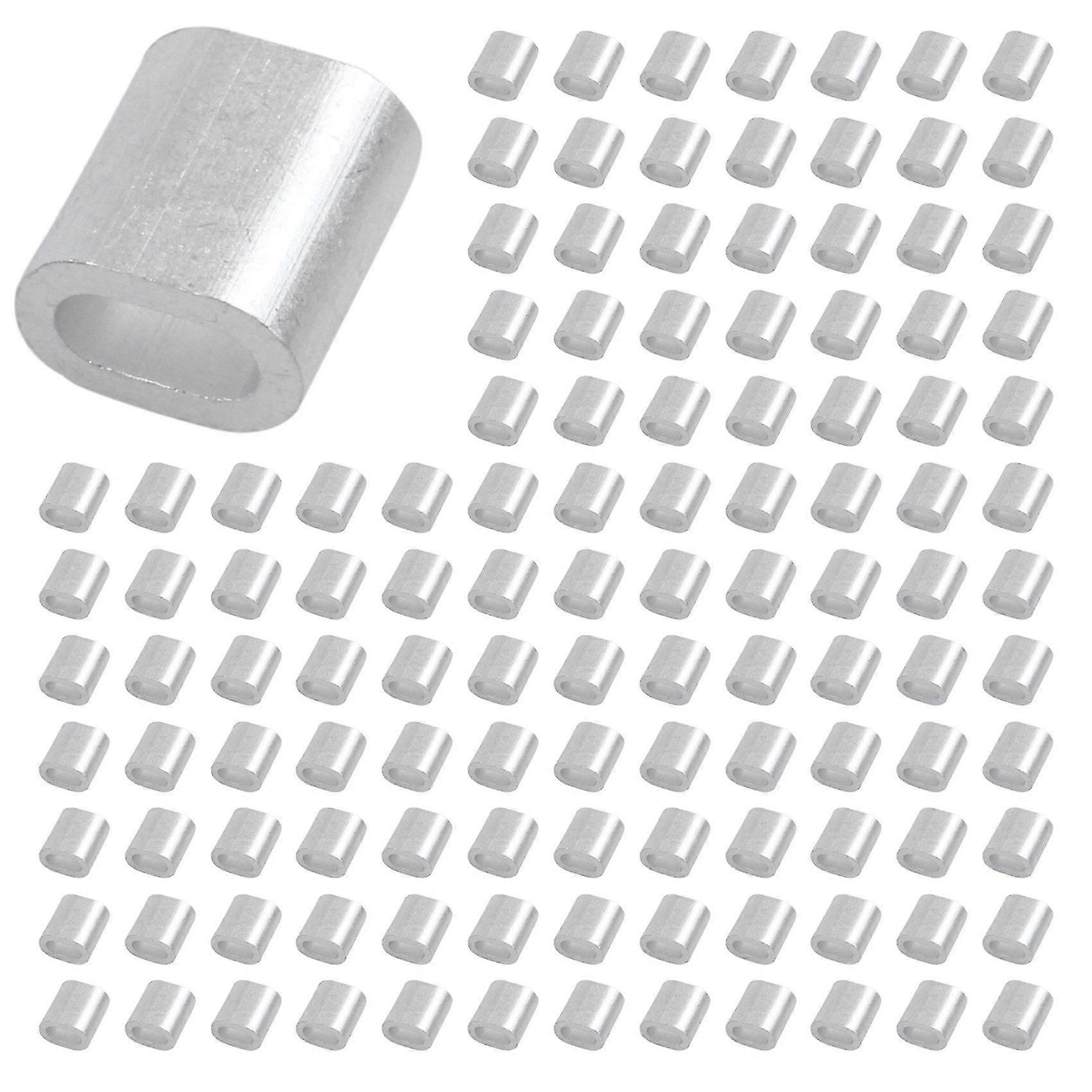 Wire clamp for rigging projects - 2mm aluminum double hole sleeve 400pcs