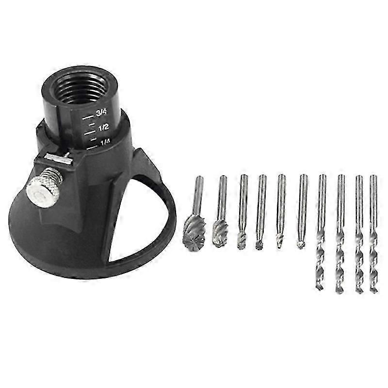 Wood cutter set for power tools with 6pcs milling burrs and locator