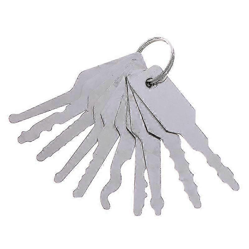 10x Klucze Jiggler ze stali nierdzewnej Dwustronne wytrychy do zamków samochodowych Zestaw naprawczy do automatycznego odblokowywania