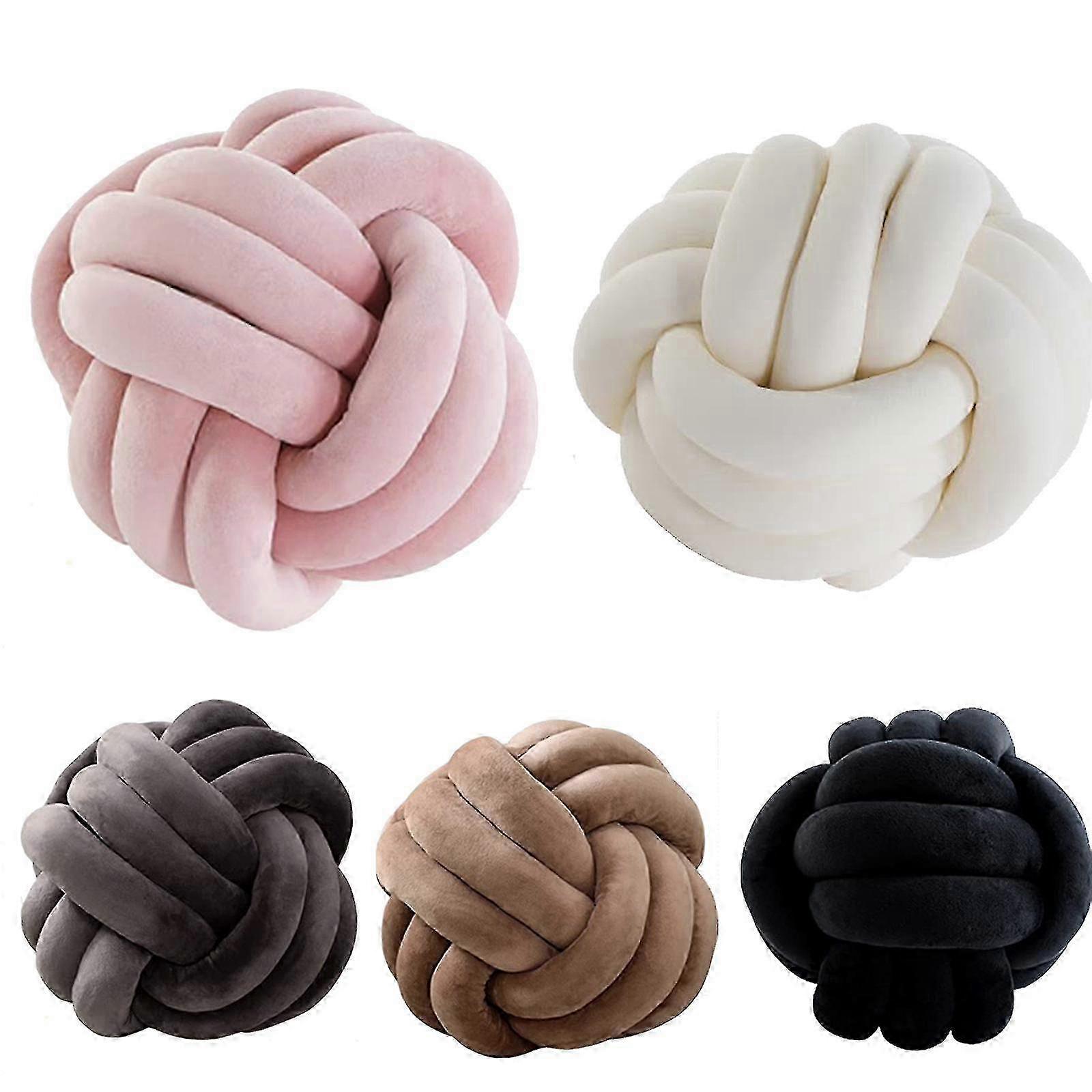Plush Knot Ball Pillow - Soft Decorative Accent for Sofa, Car, and Office Use