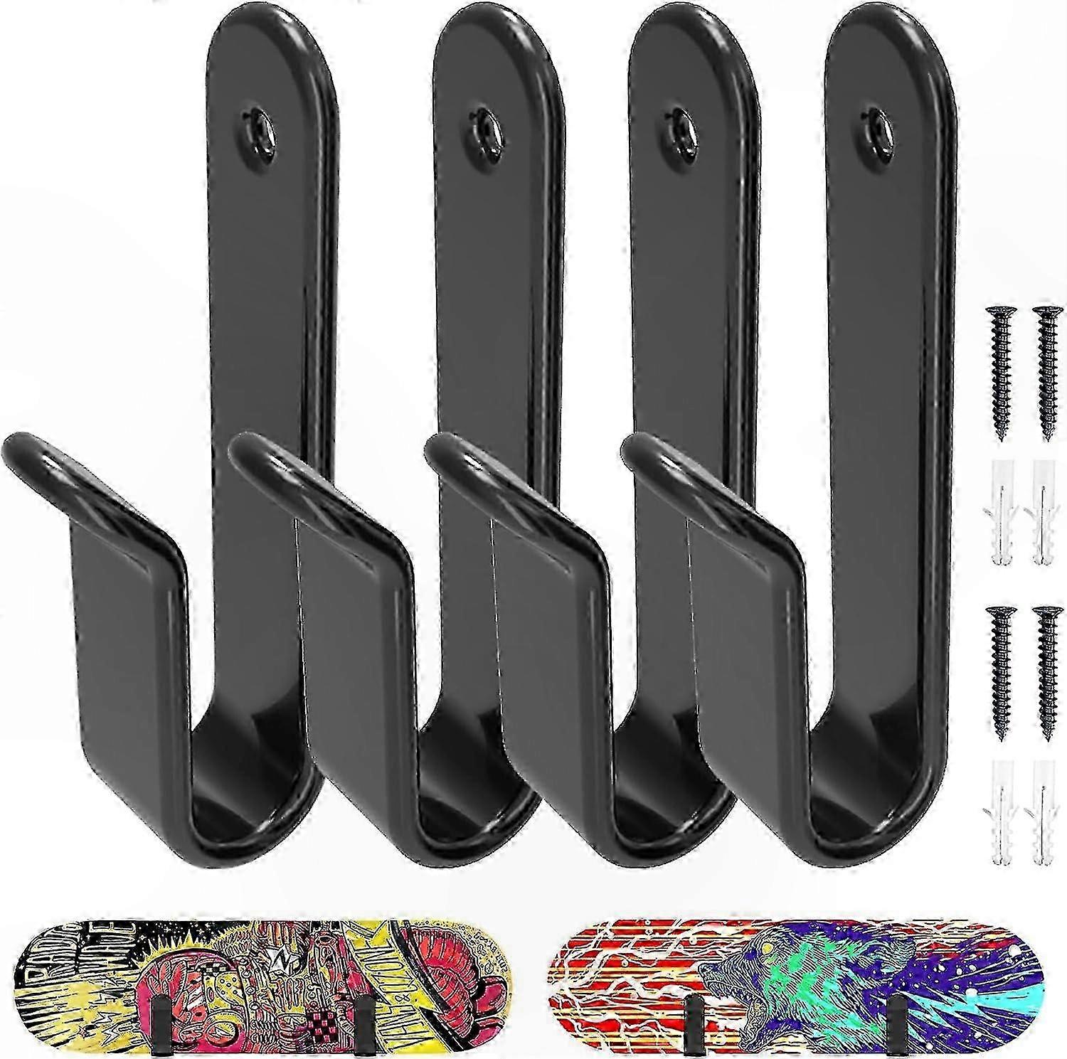 Snowboard Wall Mount Clips, Horizontal Display Rack for Room Storage and Organization4pcs SZRH A-D