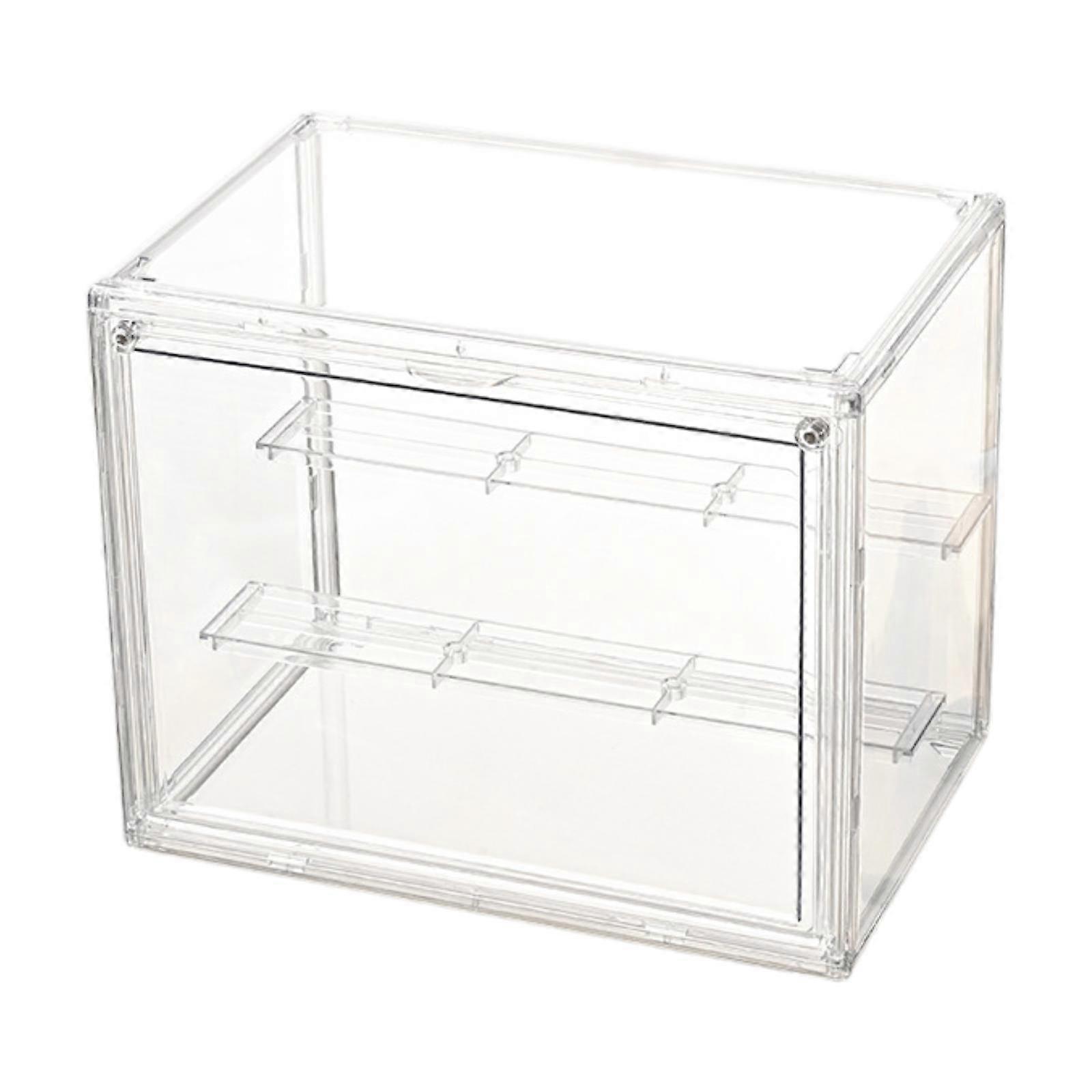 Clear Figure Display Case Storage Box Gift Collectibles Showcase Stackable for