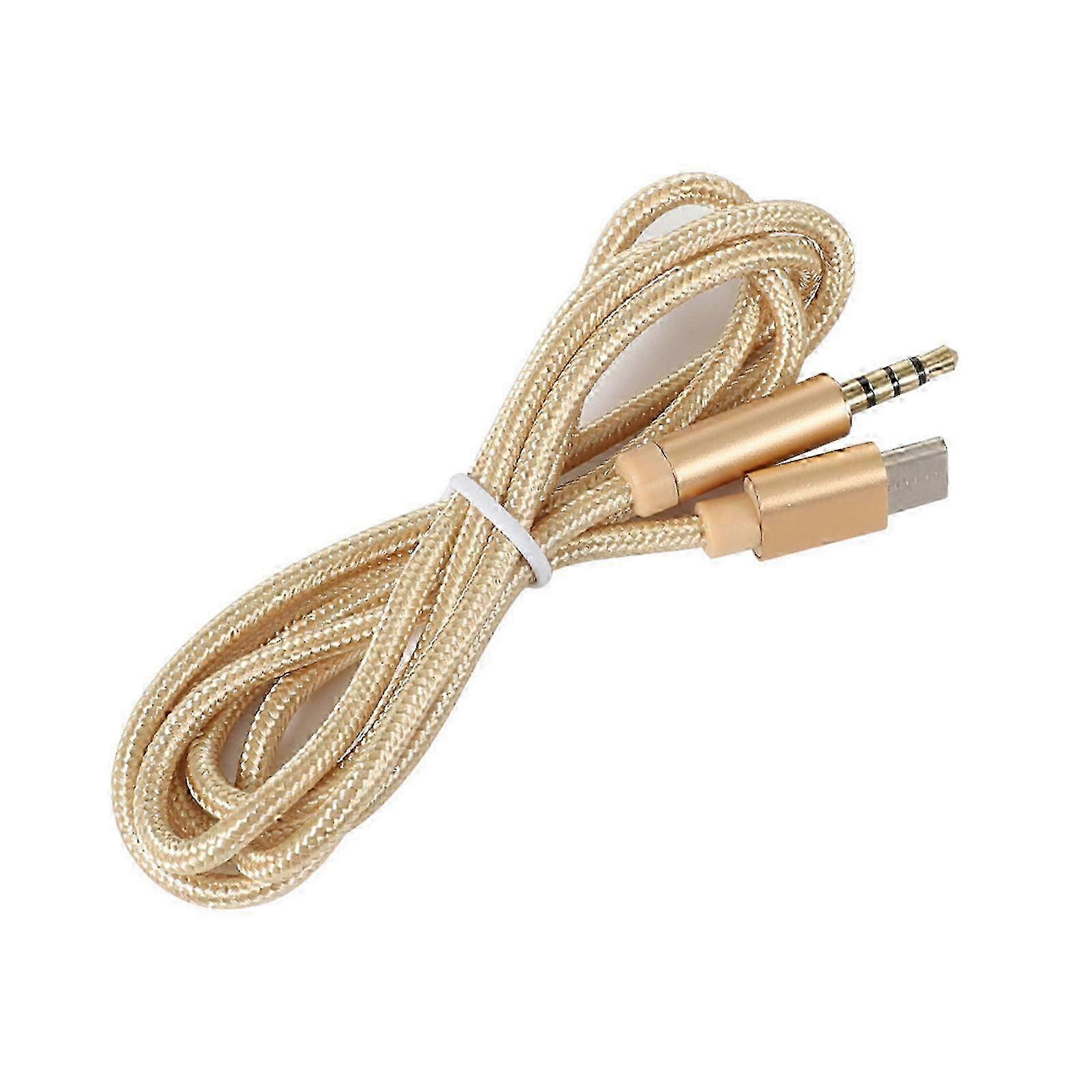 USB C to 3.5mm Audio Cable for Vehicles - Noise Reduction & Universal Compatibility for Smartphones