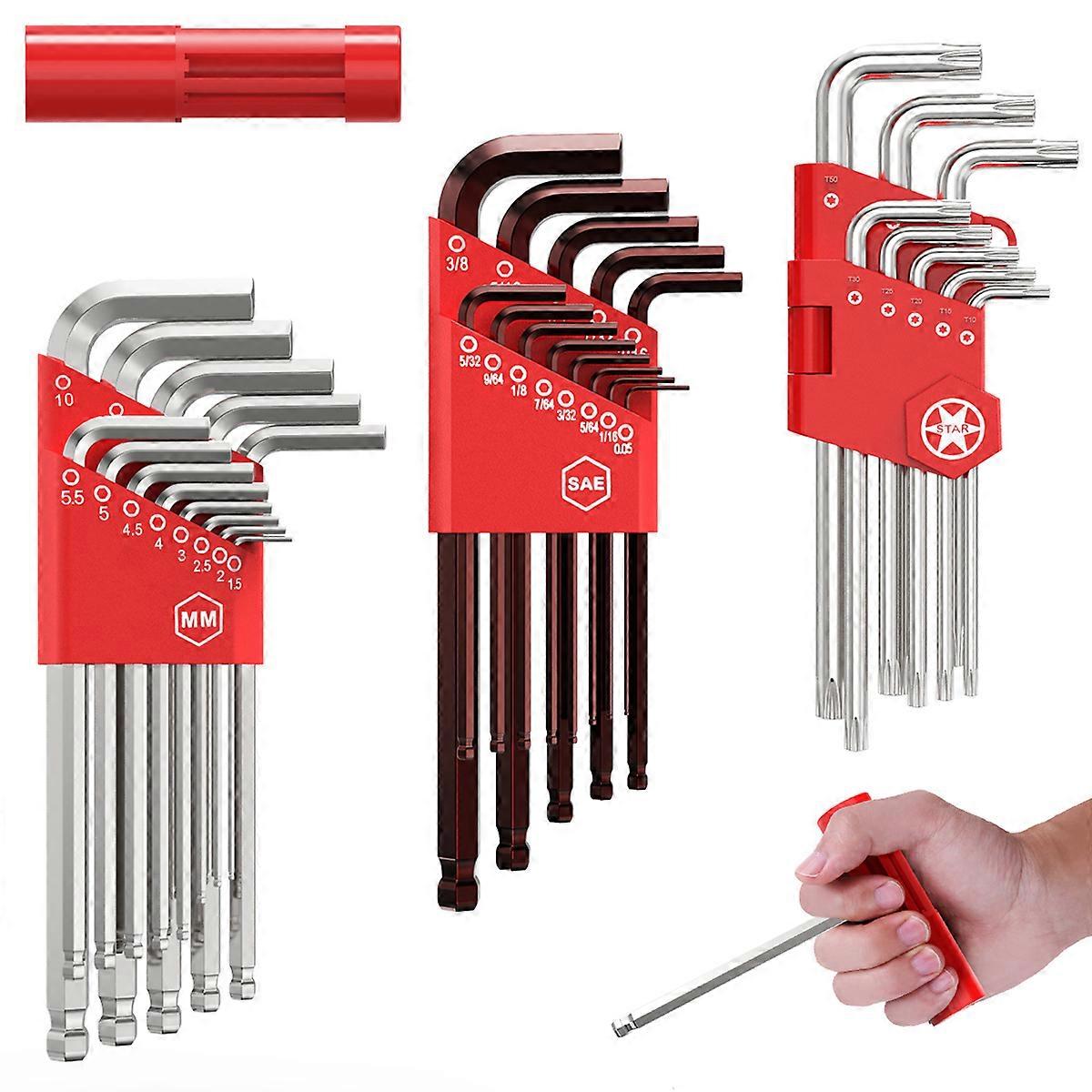 Meterk 35PCS Allen Wrench Kit MK51（Included S2 material）