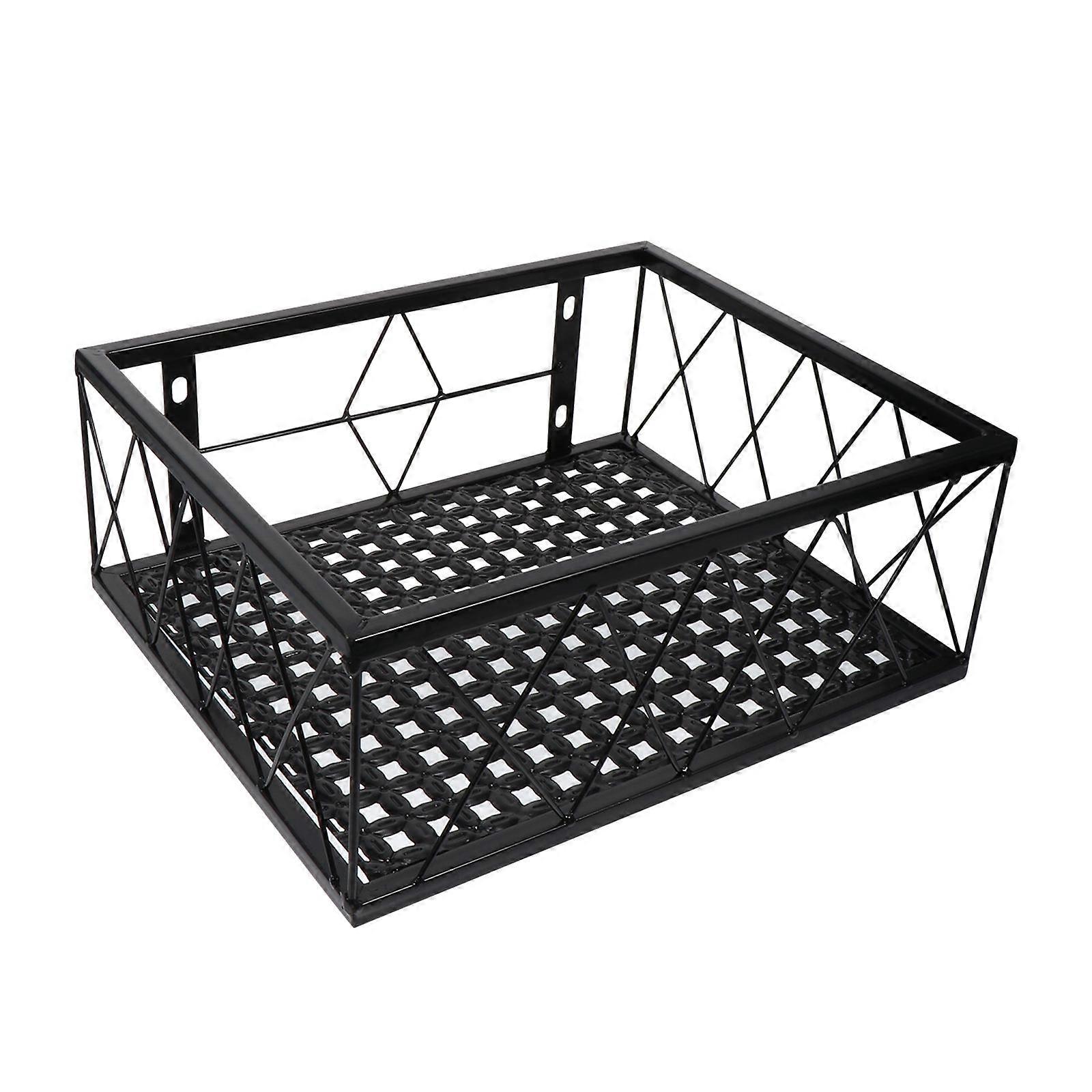 Black Wall Mount Ledge for Storage Use with Good Bearing Capacity Synthetic Material