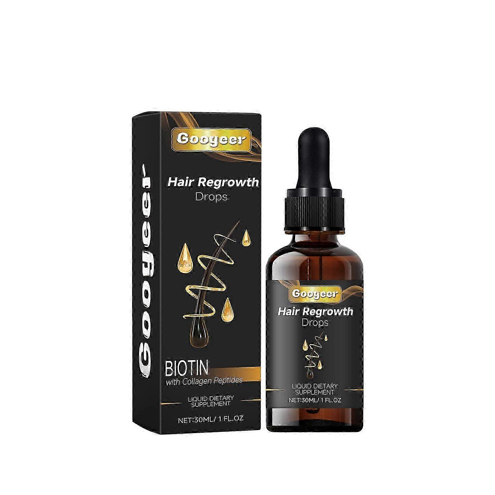 Googeer Complément Alimentaire Soin Gouttes Réparatrice Cheveux Secs Adoucissant Cheveux Solidifiant Épaississant Anti-chute de cheveux