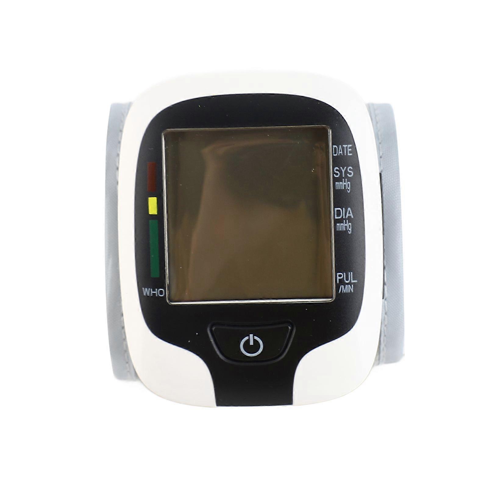 Blood Pressure Monitor LCD Display Wrist Measurement Two Person Memory Records Voice Broadcast for Elderly