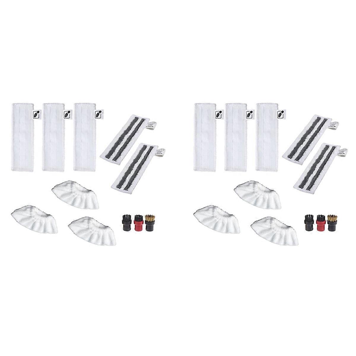 2 set Accessories for Steam Cleaner Easyfix SC2 SC3 SC4 SC5 Wipers Floor Nozzle Cloths Mop Round Bru