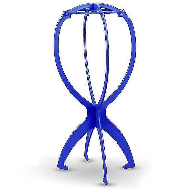 Wig and Toupee Stand - Blue Display Holder for Wigs and Toupees Exhibitions