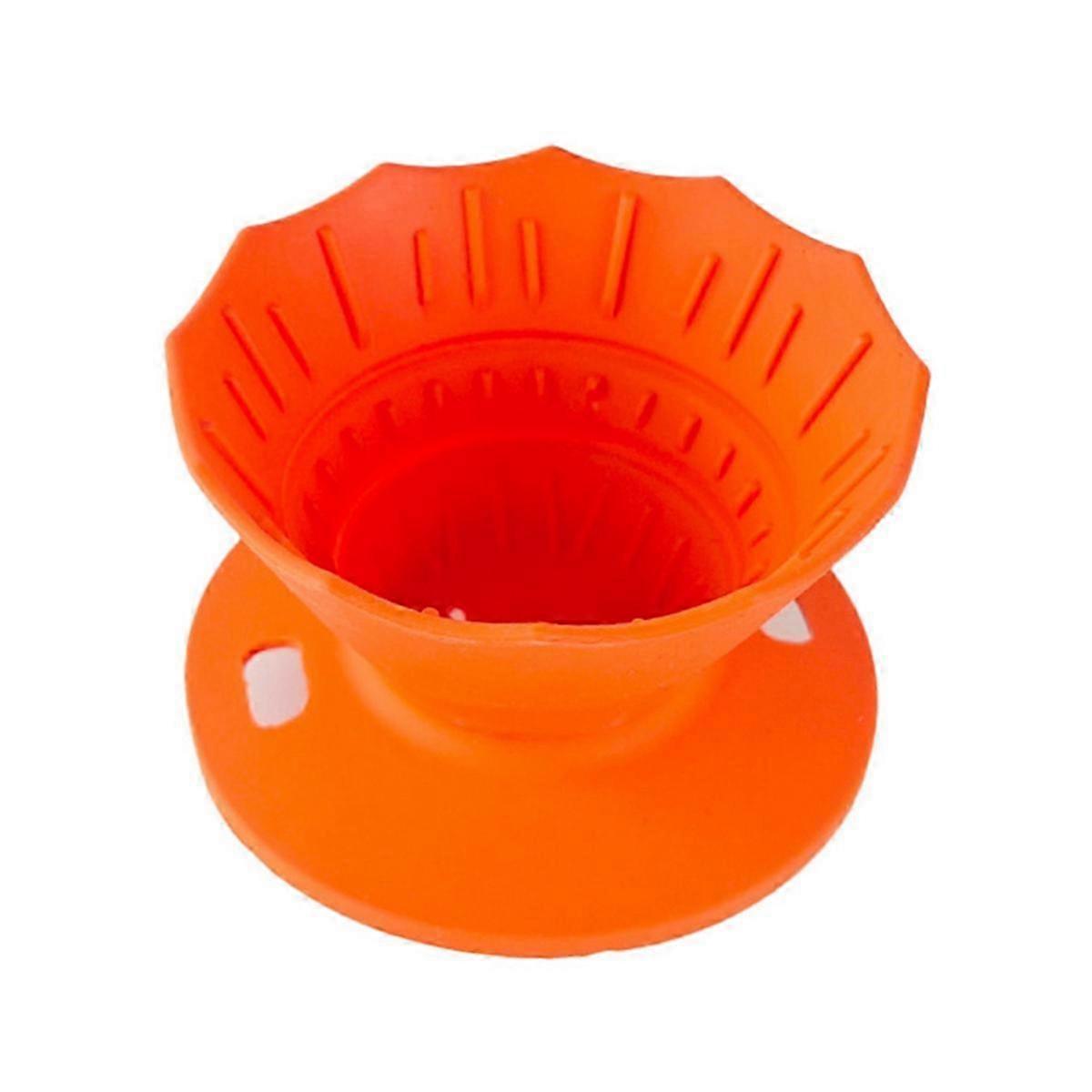 Pour over Coffee Dripper Filter Silicone Camping Coffee Filter Orange