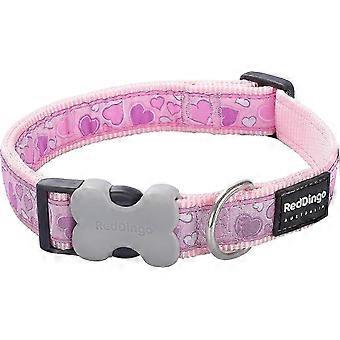 Bucklebone Dog Collar Design, Breezy Love Pink, Small 15mm
