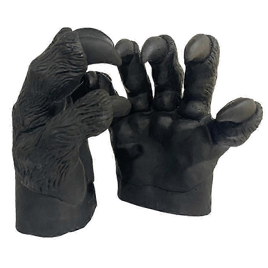 Black Bear Paw Gloves Halloween Party Props Hand Gloves Adult School Play Props
