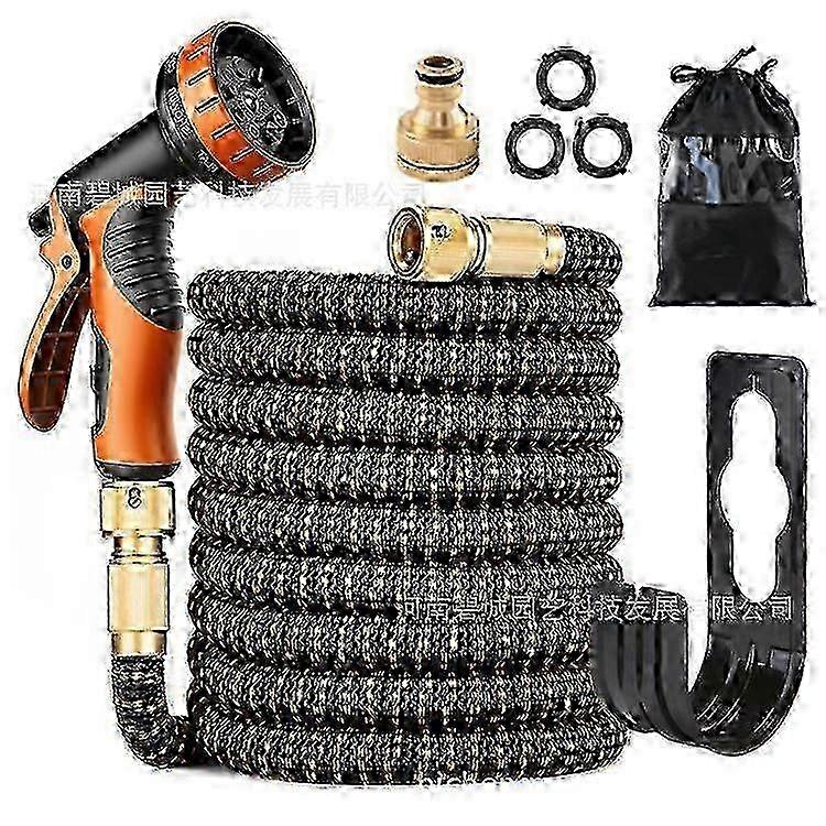 2025 25FT Expandable Lead-Free Copper Bullet Garden Hose – Ultra-Lightweight, No-Kink Design with Patented Thumb Control Spray Nozzle