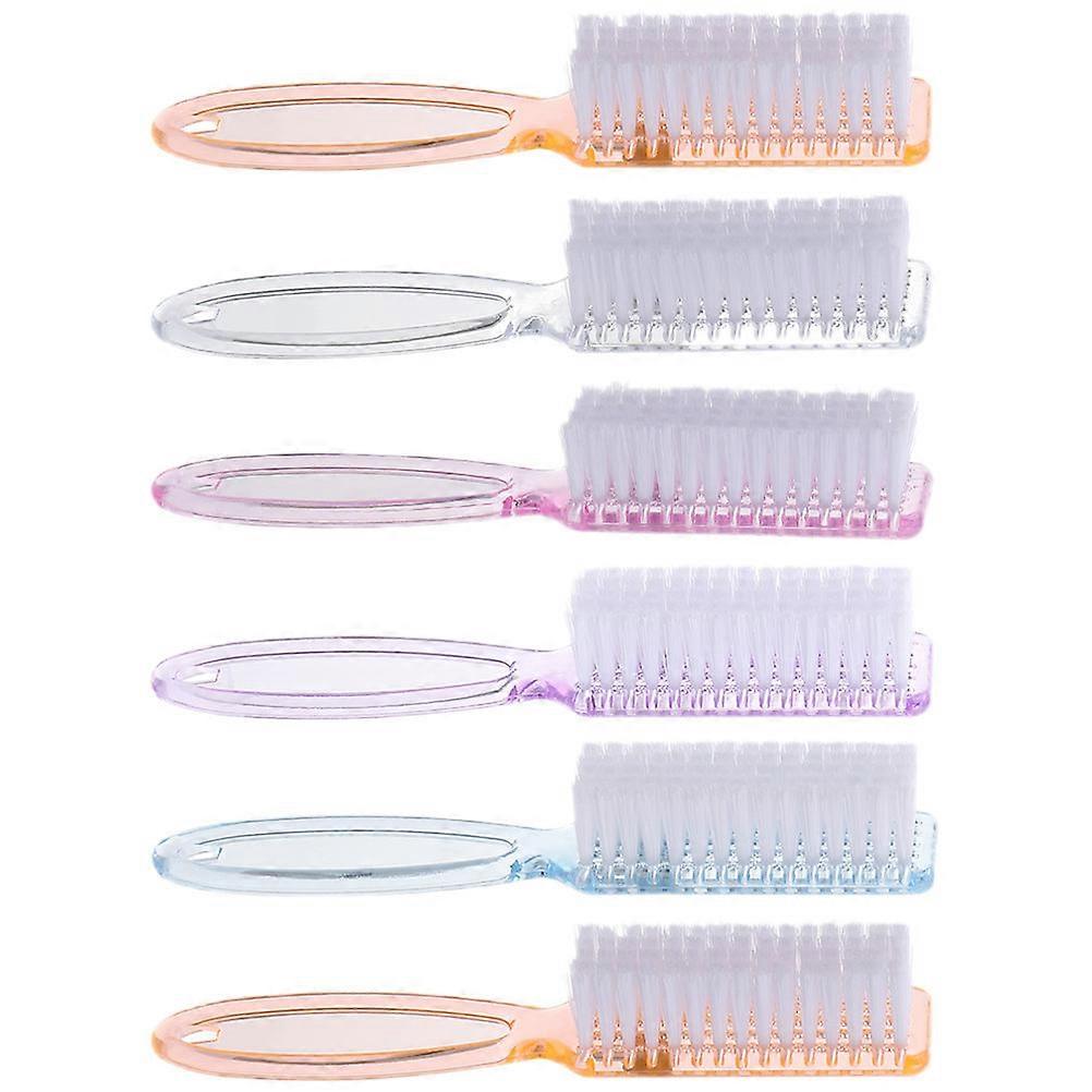 6pcs Long Handle Nail Dust Manicure Grip (Assorted Colors)