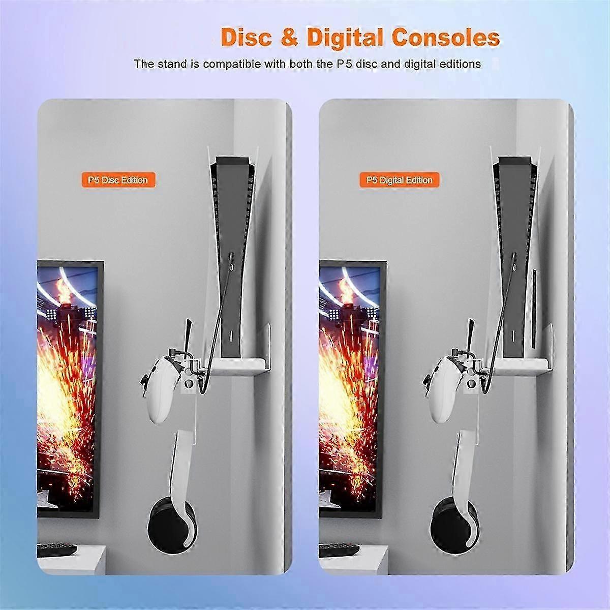 Game Console Wall Mount Bracket for Game Hosts: Space-Saving Storage Holder Stand