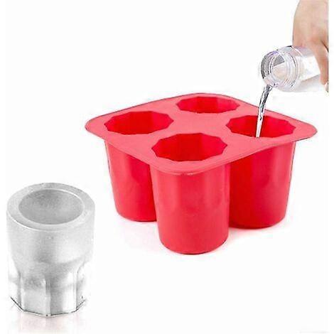 (Red) Ice Mold Ice Cube Mold Large Silicone Ice Cube Tray Ice Ball Molds New Ice