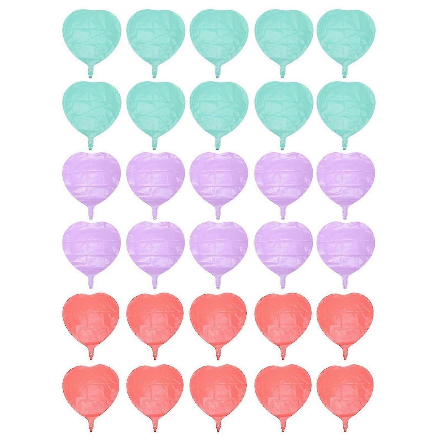 2025 Latest Model 30Pcs Heart Balloons Reusable Cute Bright Color Multi