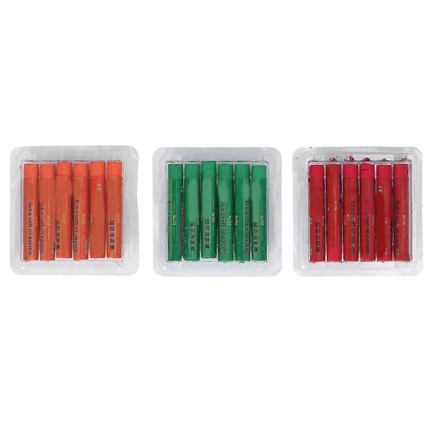 2025 Latest Model 18pcs Oil Pastels Set Soft Texture Oily Ink Material Easy