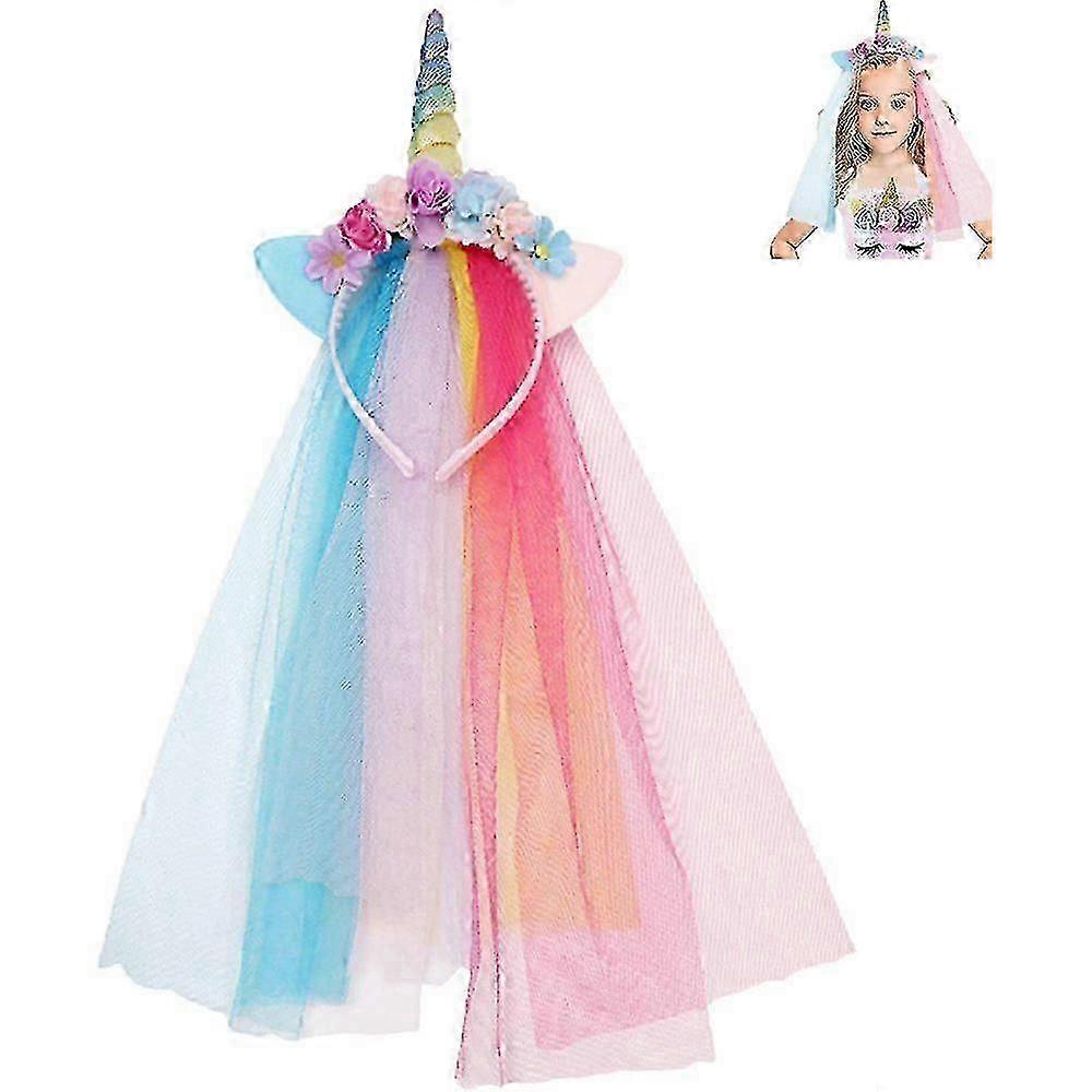 تصفيفة الشعر Einhorn للفتيات مع قوس قزح ، تسريحة الشعر ، هدايا حفلات أعياد الميلاد هدايا لعيد الهالوين ، عيد الميلاد ، أعياد الميلاد ، وحدة واحدة